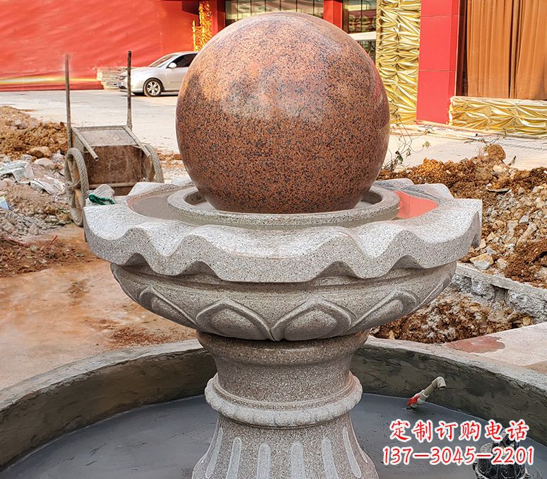 贵州精美喷泉石雕塑,点缀室外美感