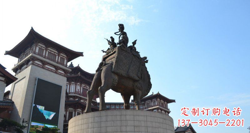 贵州古典经典，丝绸柔情骆驼雕塑