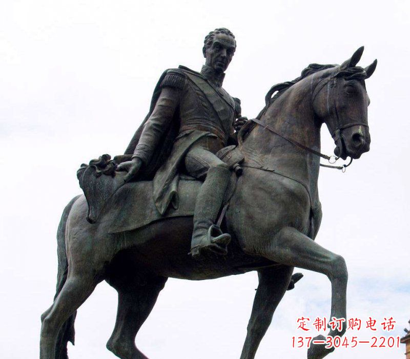 贵州中领雕塑:西方风格骑马铜雕