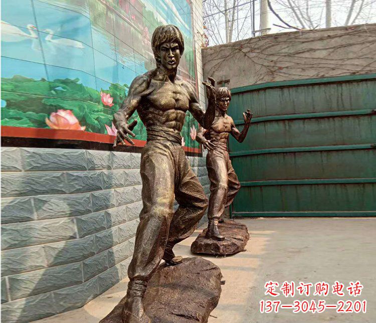 贵州专业定制李小龙铜雕小品
