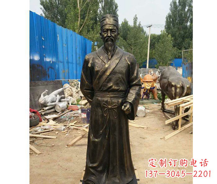 贵州领雕塑定制广场铜雕刘备人物雕塑