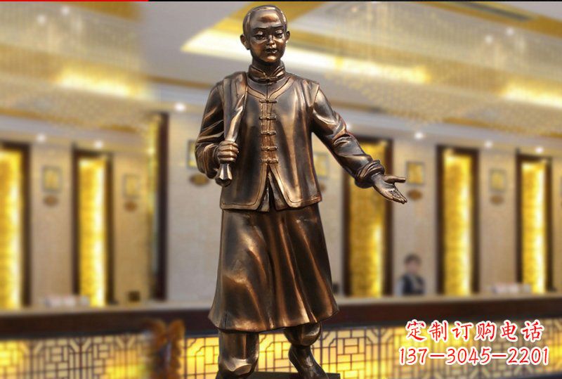 贵州精致传统,店小二人物雕塑