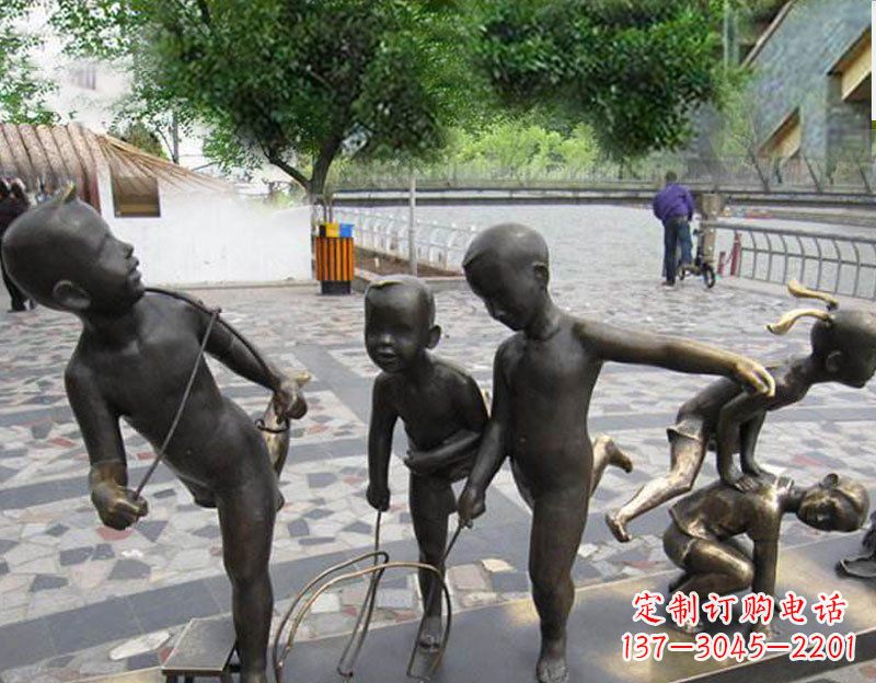 贵州专业定制广场铜雕儿童雕塑