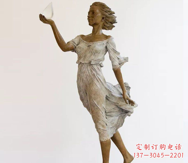 贵州精美铜质西方美女雕塑