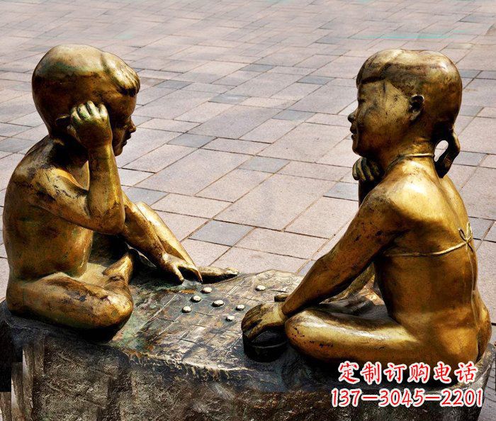 贵州记忆印象:青春小孩铜雕