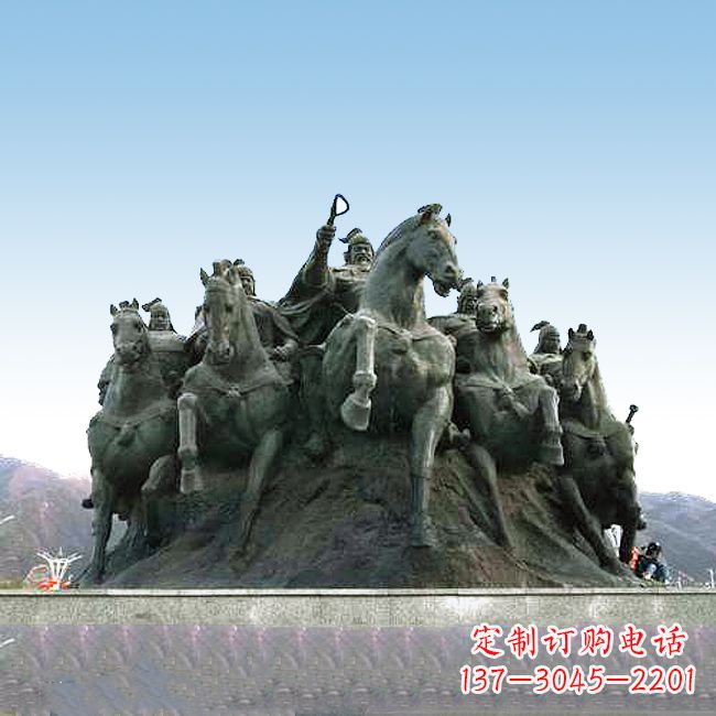 贵州郭子仪出征情景雕塑-景区景点中国历史名人大型雕塑