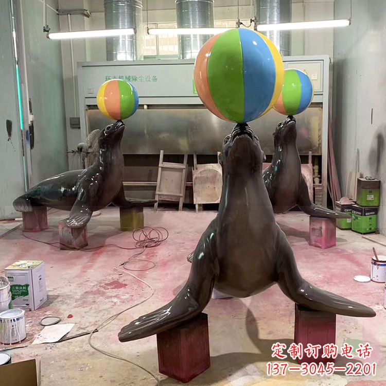 贵州海豹玻璃钢雕塑,让您触手可及的自然风情