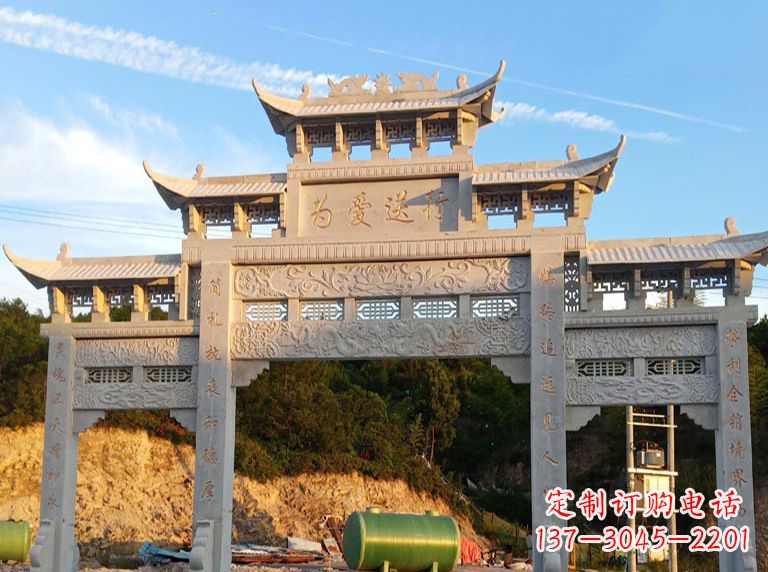 贵州海北石雕牌坊——高品质定制雕塑