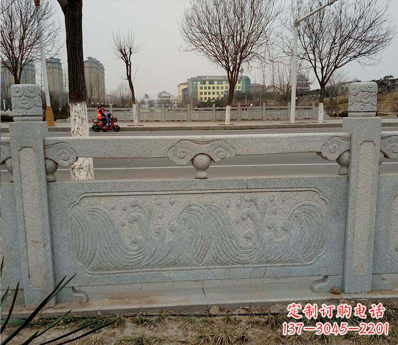 贵州海浪石浮雕大理石栏板石雕