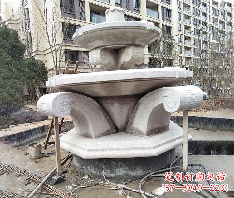 贵州海马石雕喷泉，喷水灿烂缤纷