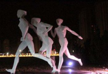 贵州优雅靓丽的女性不锈钢跑步雕塑