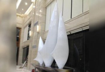 贵州精美不锈钢帆船雕塑