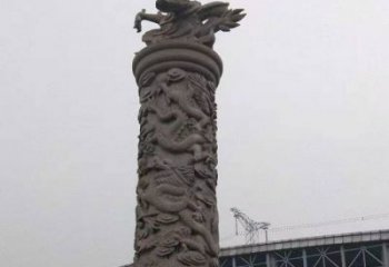 贵州中领雕塑|仿古盘龙柱石雕