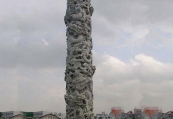 贵州精美仿古盘龙柱石雕