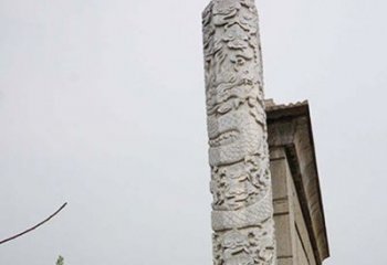 贵州精美艺术品，象征霸气，盘龙柱石雕