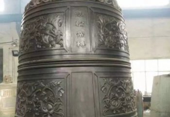 贵州国泰民安铜钟寺庙铜雕-传统工艺精美的铜钟雕塑