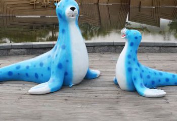 贵州海豹玻璃钢卡通雕塑——展现优雅的豹纹完美艺术