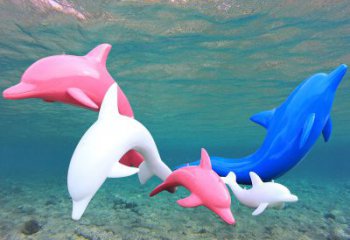 贵州海豚玻璃钢彩绘雕塑–彰显唯美与深情