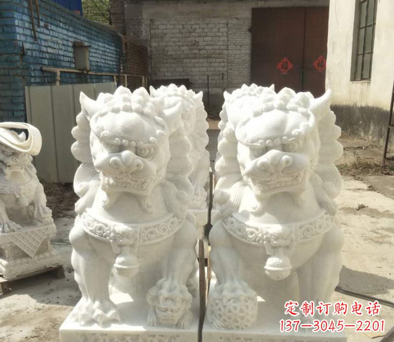 贵州中领雕塑:绣球狮子石雕