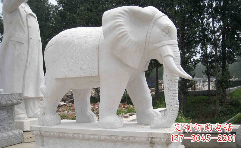 贵州汉白玉大象雕塑