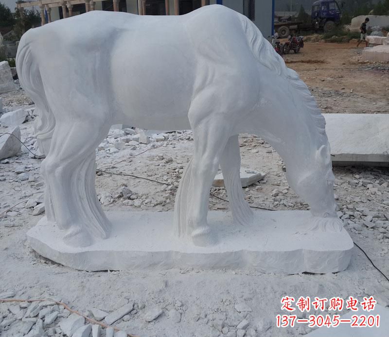 贵州汉白玉动物马雕塑是由中领雕塑定制的一款精…