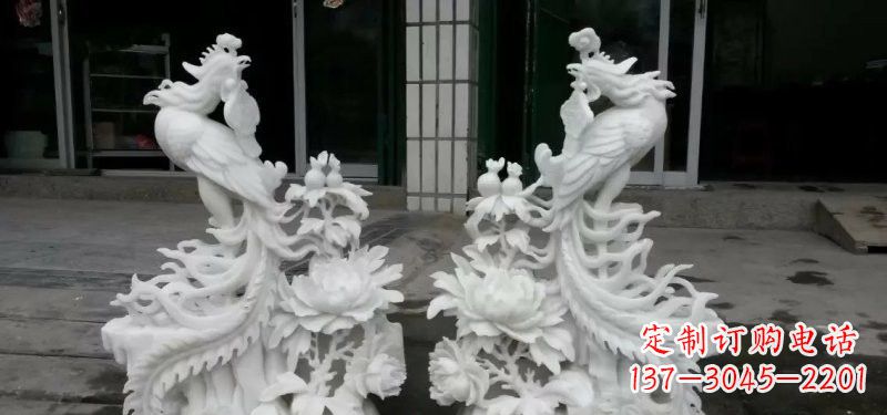 贵州中领雕塑汉白玉凤凰雕塑