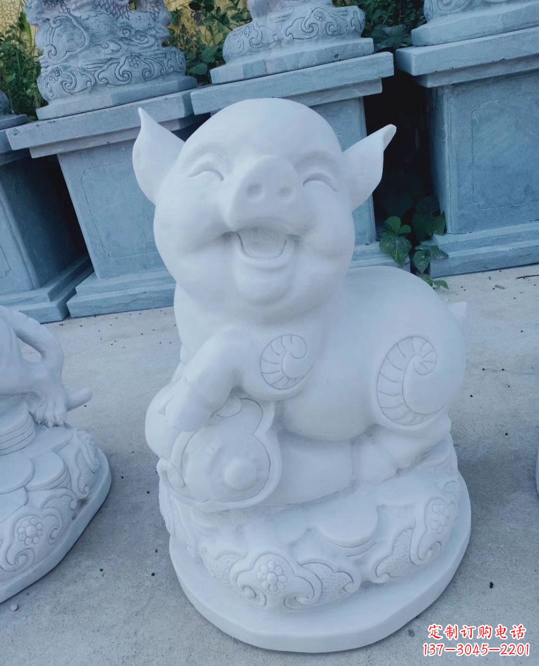 贵州领雕塑--汉白玉公园动物十二生肖石雕