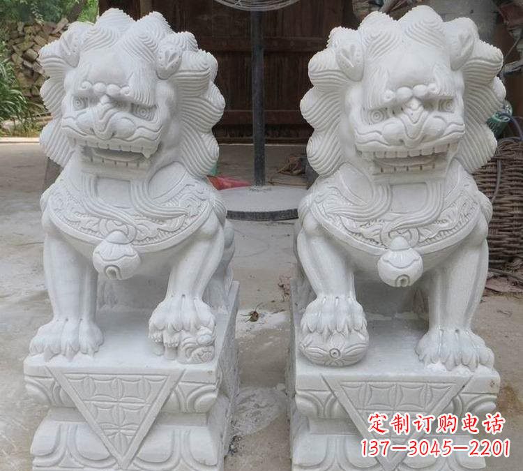 贵州汉白玉精美狮子雕塑