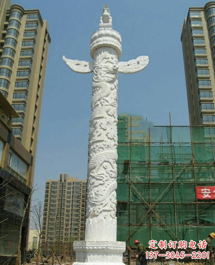贵州汉白玉华表雕塑,精致美观、质量一流