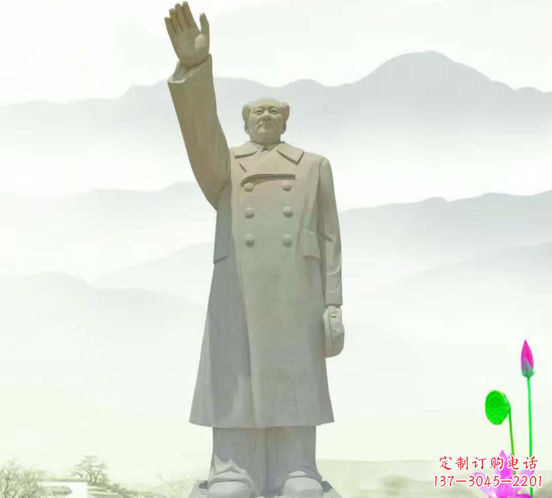 贵州汉白玉打造的毛泽东雕塑
