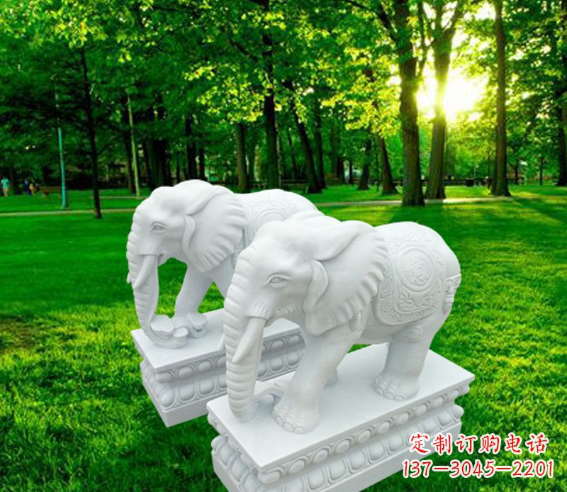 贵州山水万古传统招财大象雕塑