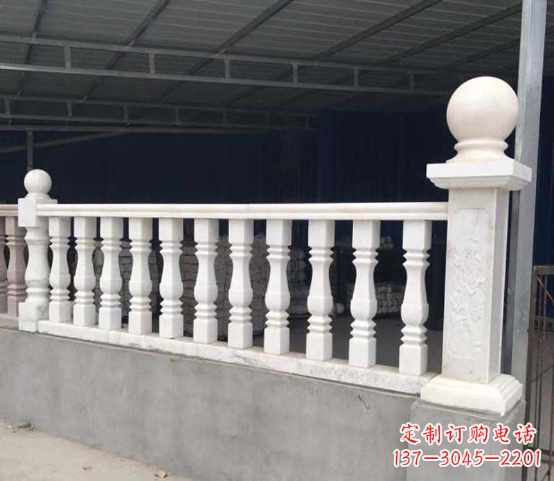 贵州中领雕塑，汉白玉栏杆景观雕塑定制