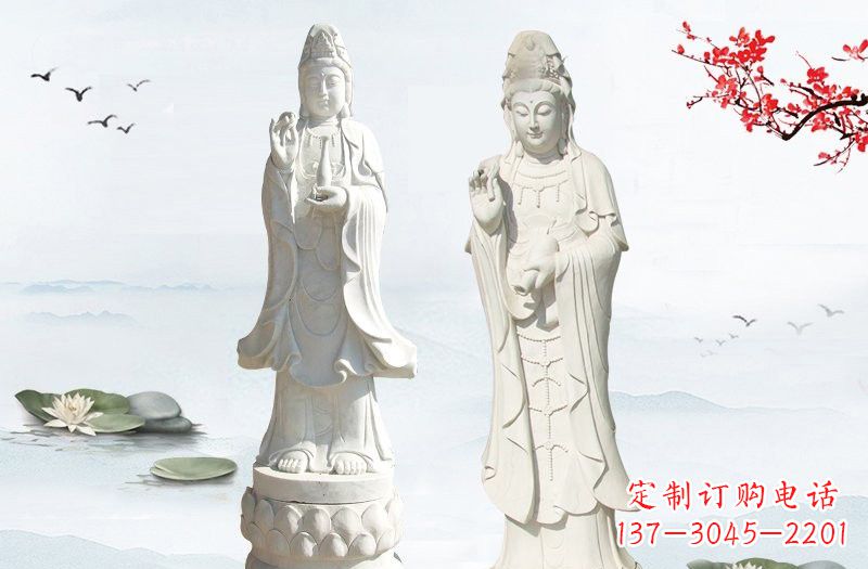 贵州象征慈悲的观音石雕