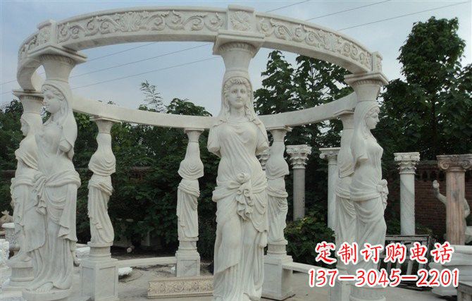 贵州汉白玉欧式凉亭雕塑