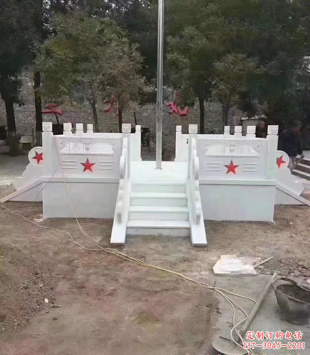 贵州高贵典雅的汉白玉升旗台石雕