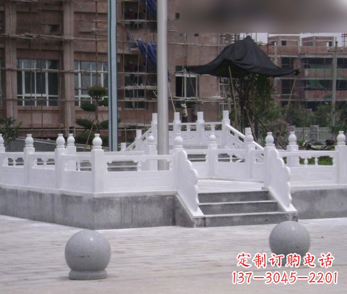 贵州汉白玉校园升旗台石雕