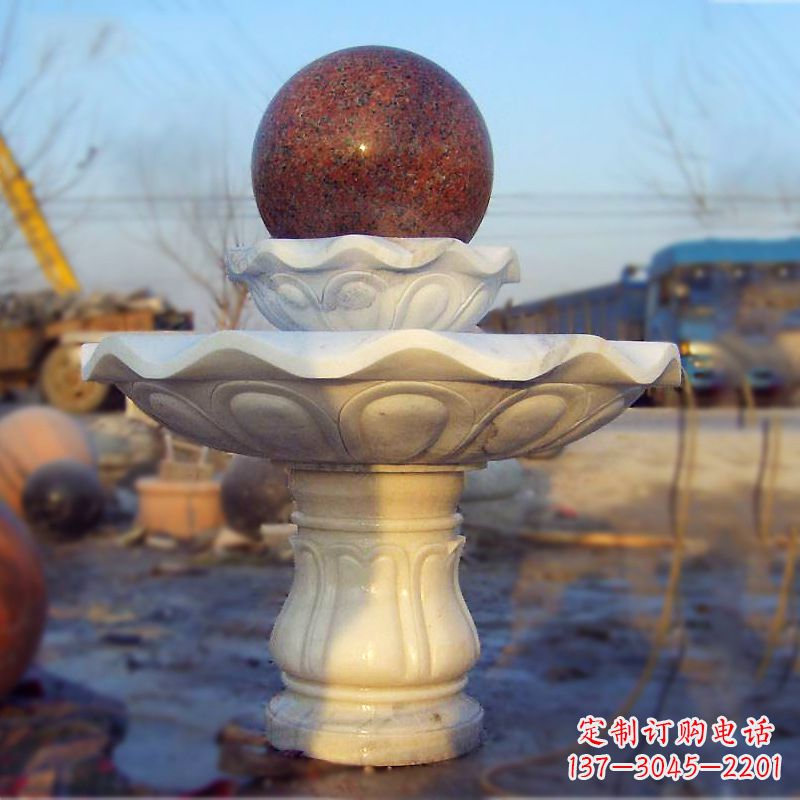 贵州全新技艺!汉白玉石风水球雕塑,蕴藏吉祥能量