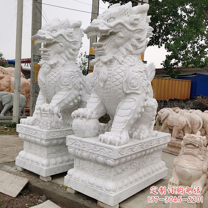 贵州汉白玉麒麟雕塑,承载古典之美