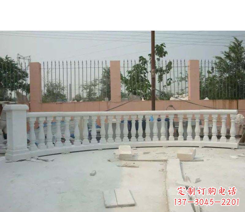 贵州精致白玉石栏杆雕塑