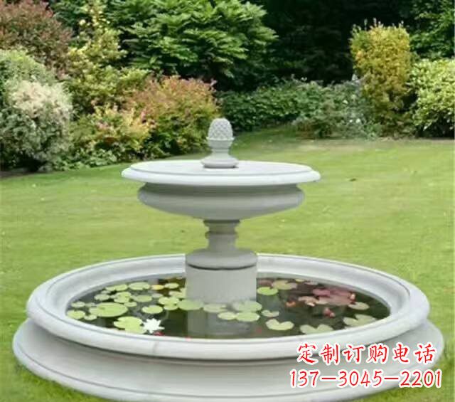 贵州紫罗兰汉白玉喷泉雕塑