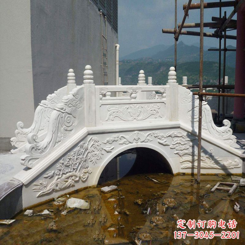 贵州汉白玉庭院装饰石桥雕塑