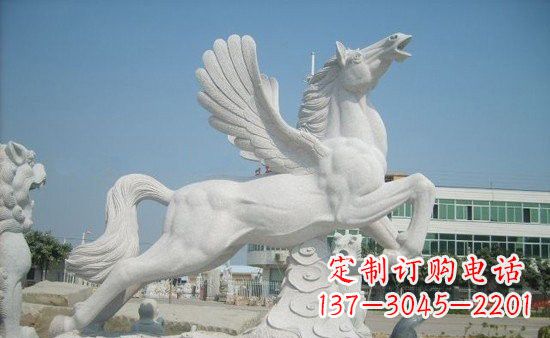 贵州精美祥云飞马石雕,古朴大气