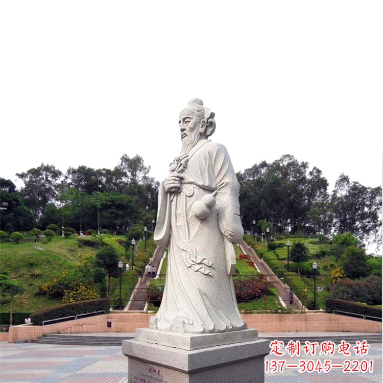 贵州张仲景石雕雕塑,精工细作,传承古代文化