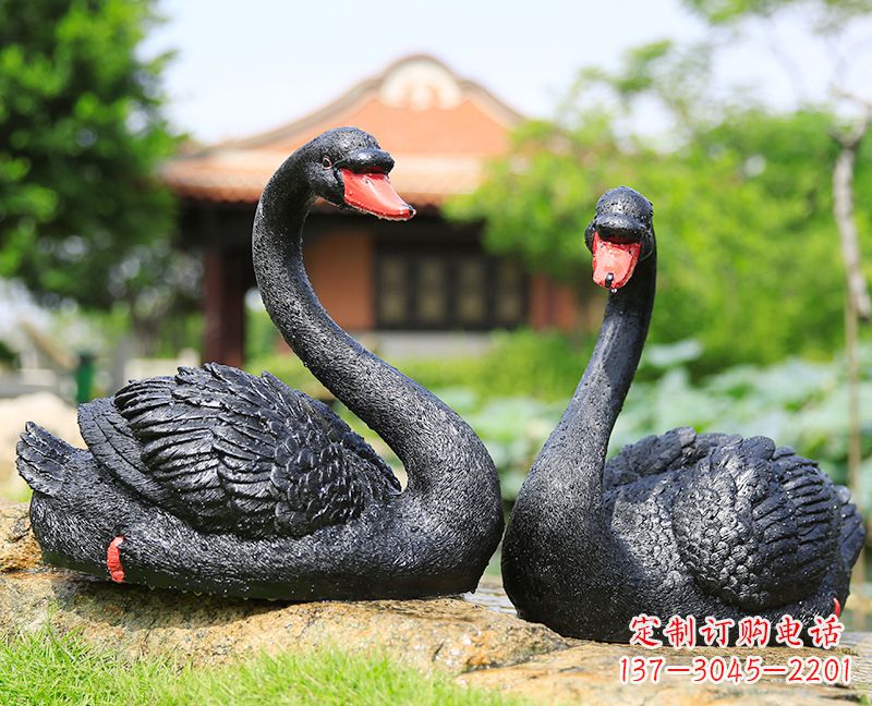 贵州黑天鹅玻璃钢仿真雕塑