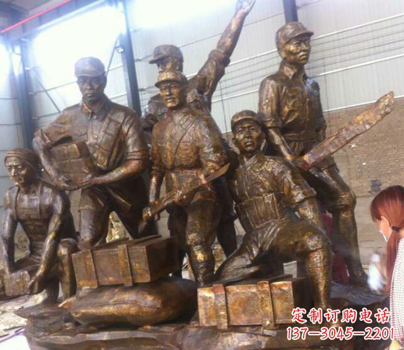 贵州把热血历史纪念永久铸就——红军雕塑