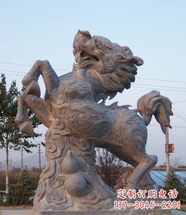 贵州精美独特的麒麟神兽石雕