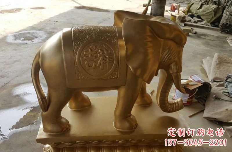 贵州湖南玻璃钢仿铜大象雕塑,为您展示艺术之美