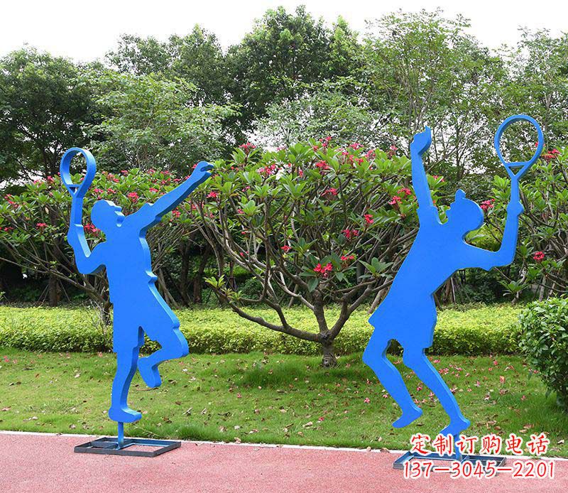 贵州不锈钢羽毛球人物雕塑
