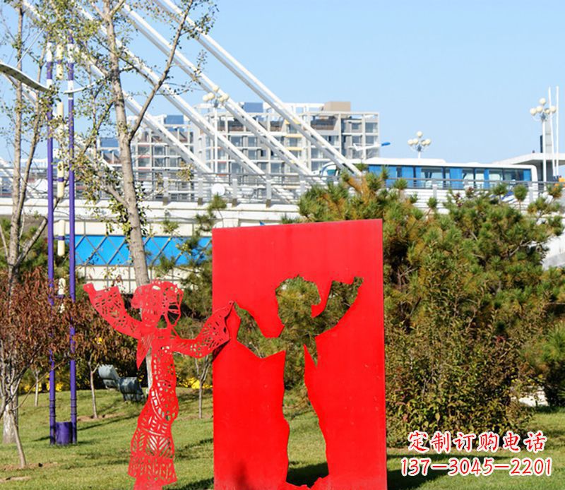 贵州全新设计:不锈钢皮影戏雕塑