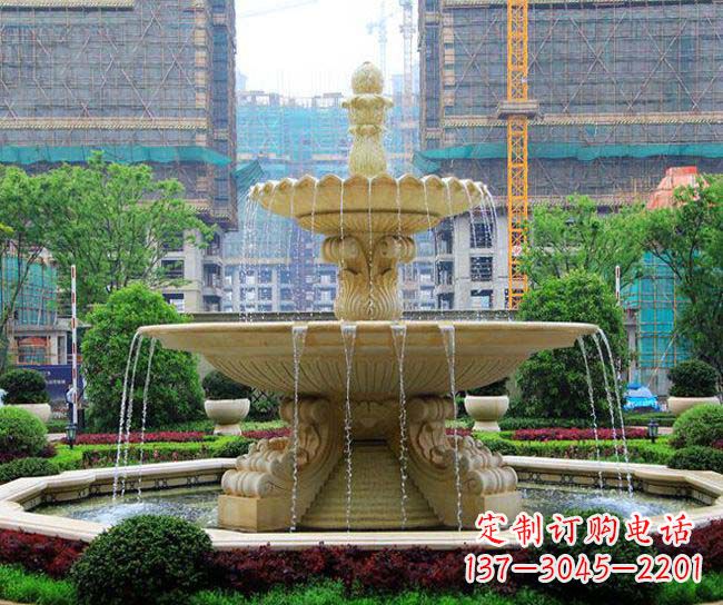 贵州户外多层喷泉石雕